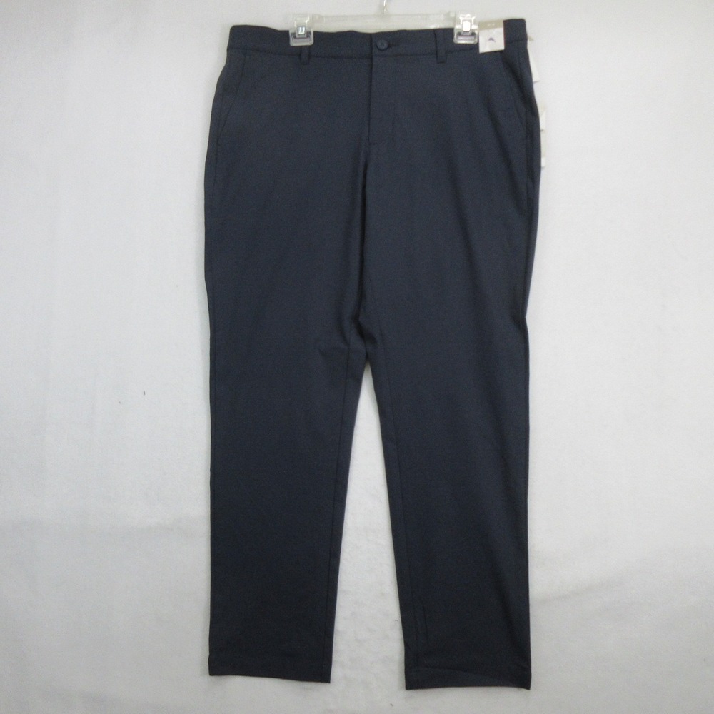 Tommy Bahama Men Pants 36x30 Chino Barbados Pro Stretch Navy Blue Flat Front New